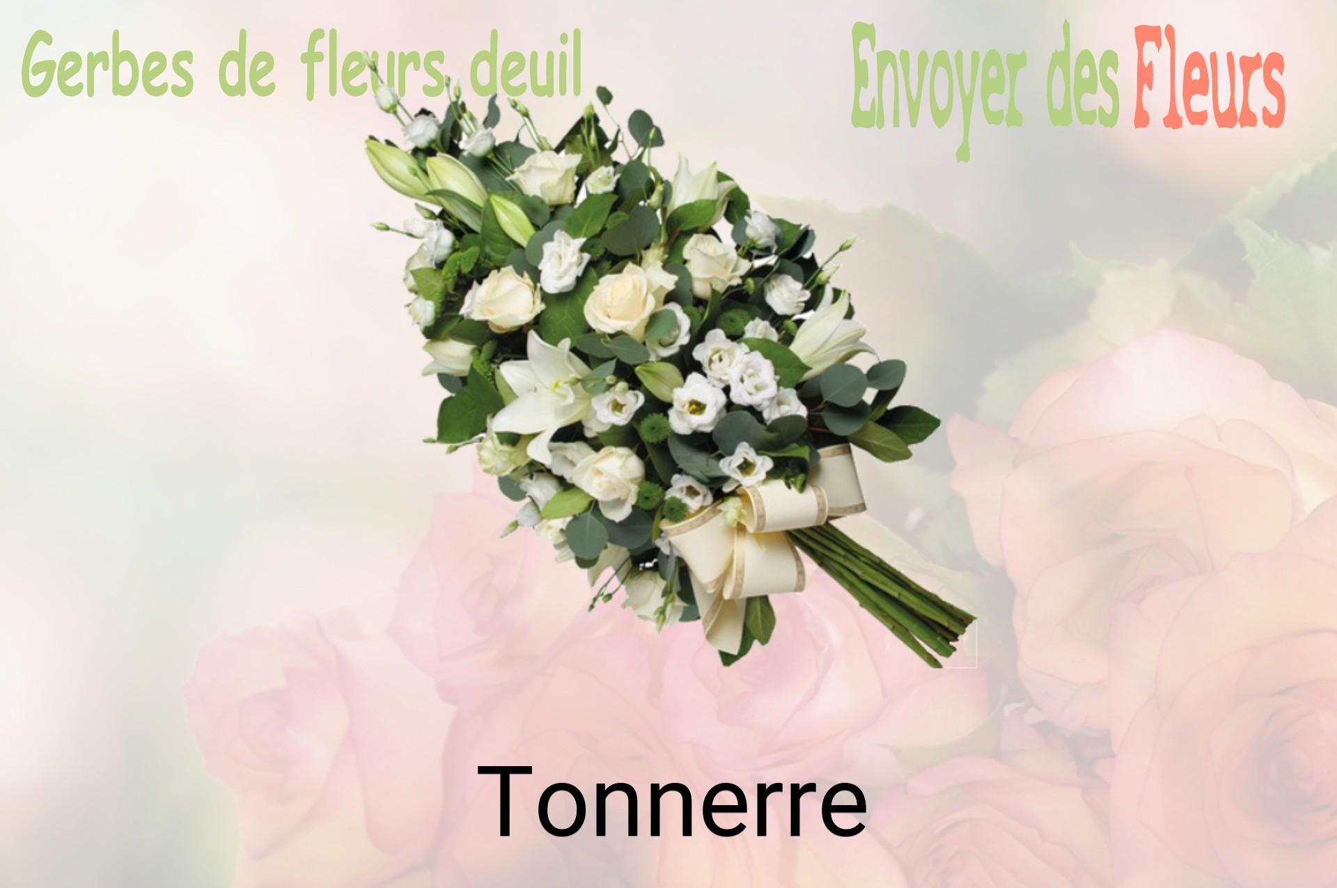Gerbe de fleurs de deuil livrée à Tonnerre